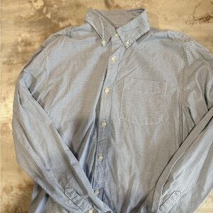 GAP Light Blue Micro-Check Button-Down Shirt